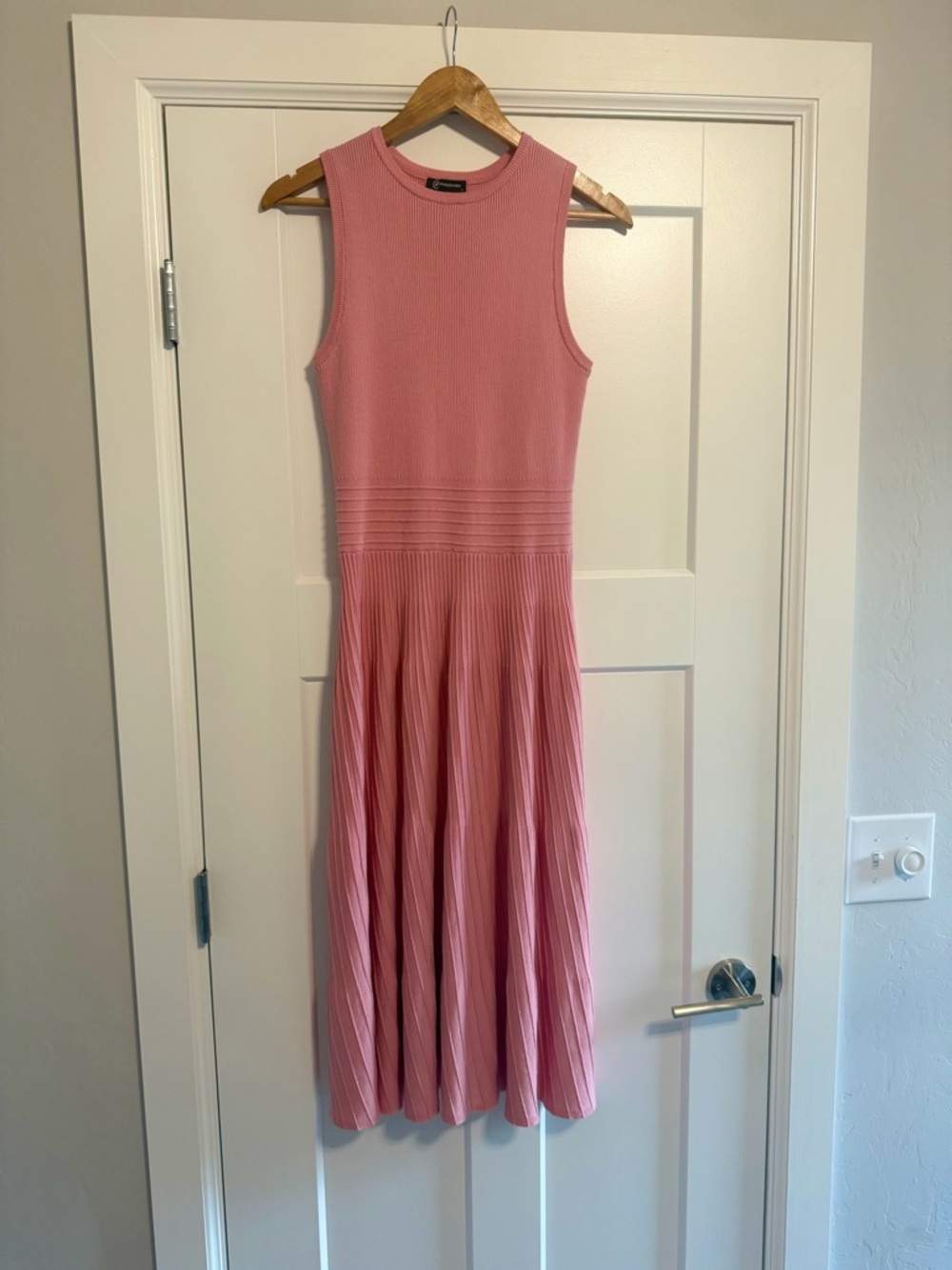 Pink Sleeveless Pleated Dress - Elegant Everyday - Picture 13 of 16